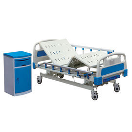 مستشفى الفولاذ المقاوم للصدأ سرير المريض سرير المستشفى اليدوي مع السكك الحديدية الجانبية الألومنيوم
